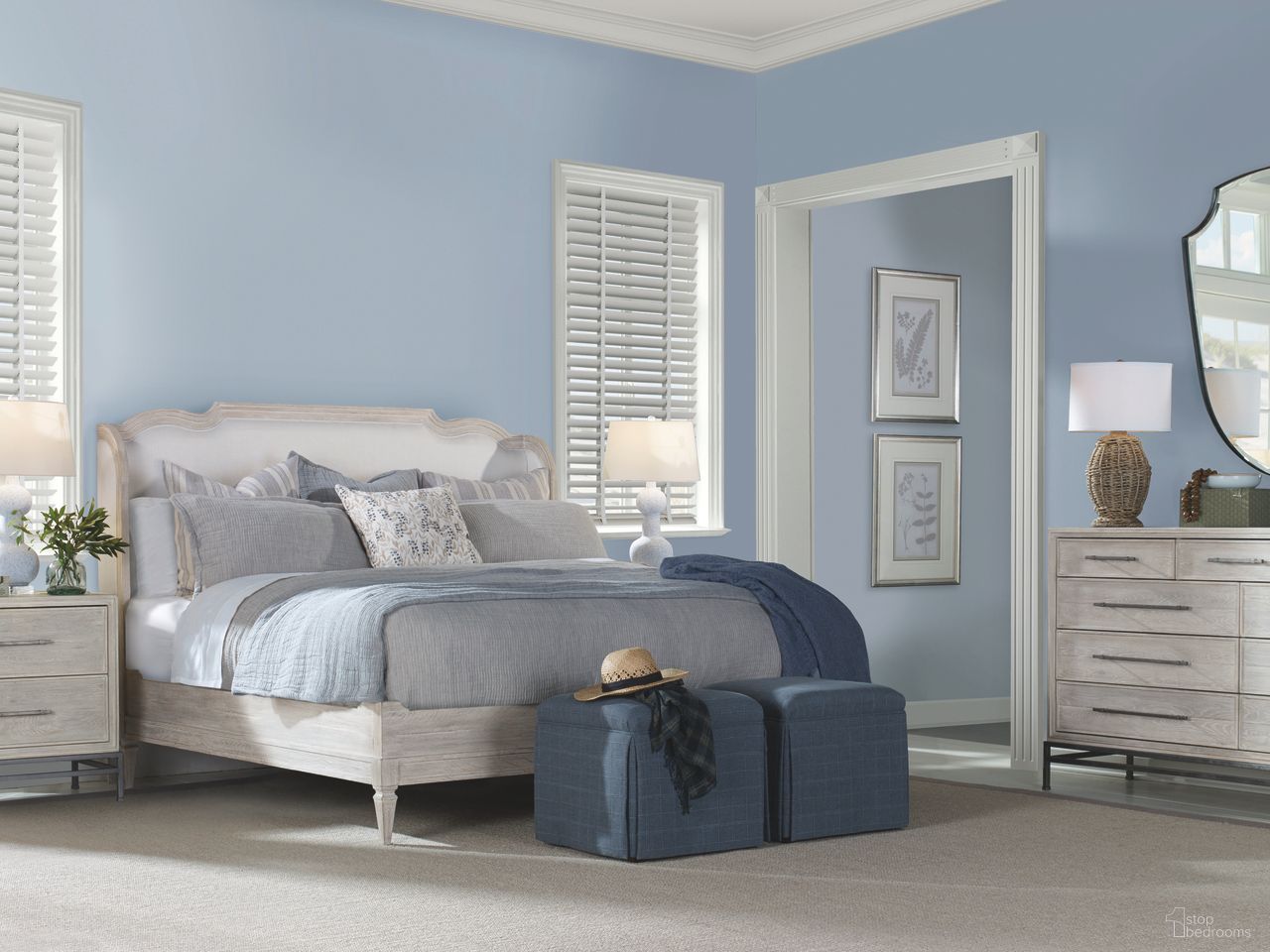 Camden Bedroom set In Rustic White