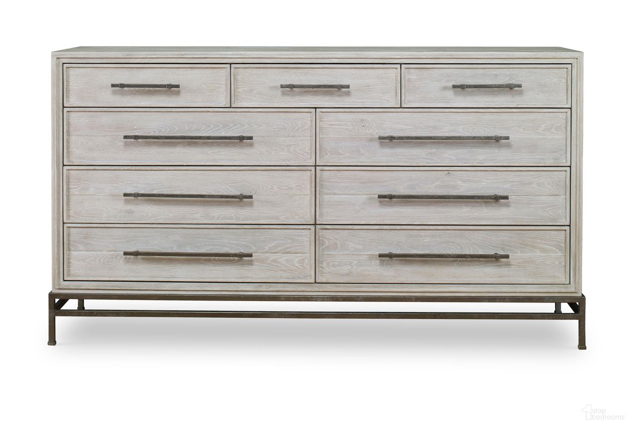 The appearance of Camden Benton Dresser In Rustic White designed by Century Furniture in the transitional interior design. This rustic white piece of furniture was selected by 1StopBedrooms from Camden Collection to add a touch of cosiness and style into your home. Sku: B2W-204. Material: Oak Veneer.