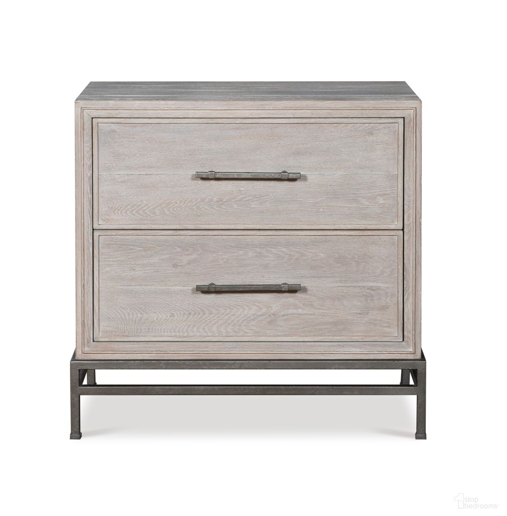 The appearance of Camden Benton Nightstand In Rustic White designed by Century Furniture in the transitional interior design. This rustic white piece of furniture was selected by 1StopBedrooms from Camden Collection to add a touch of cosiness and style into your home. Sku: B2W-223. Material: Oak Veneer.