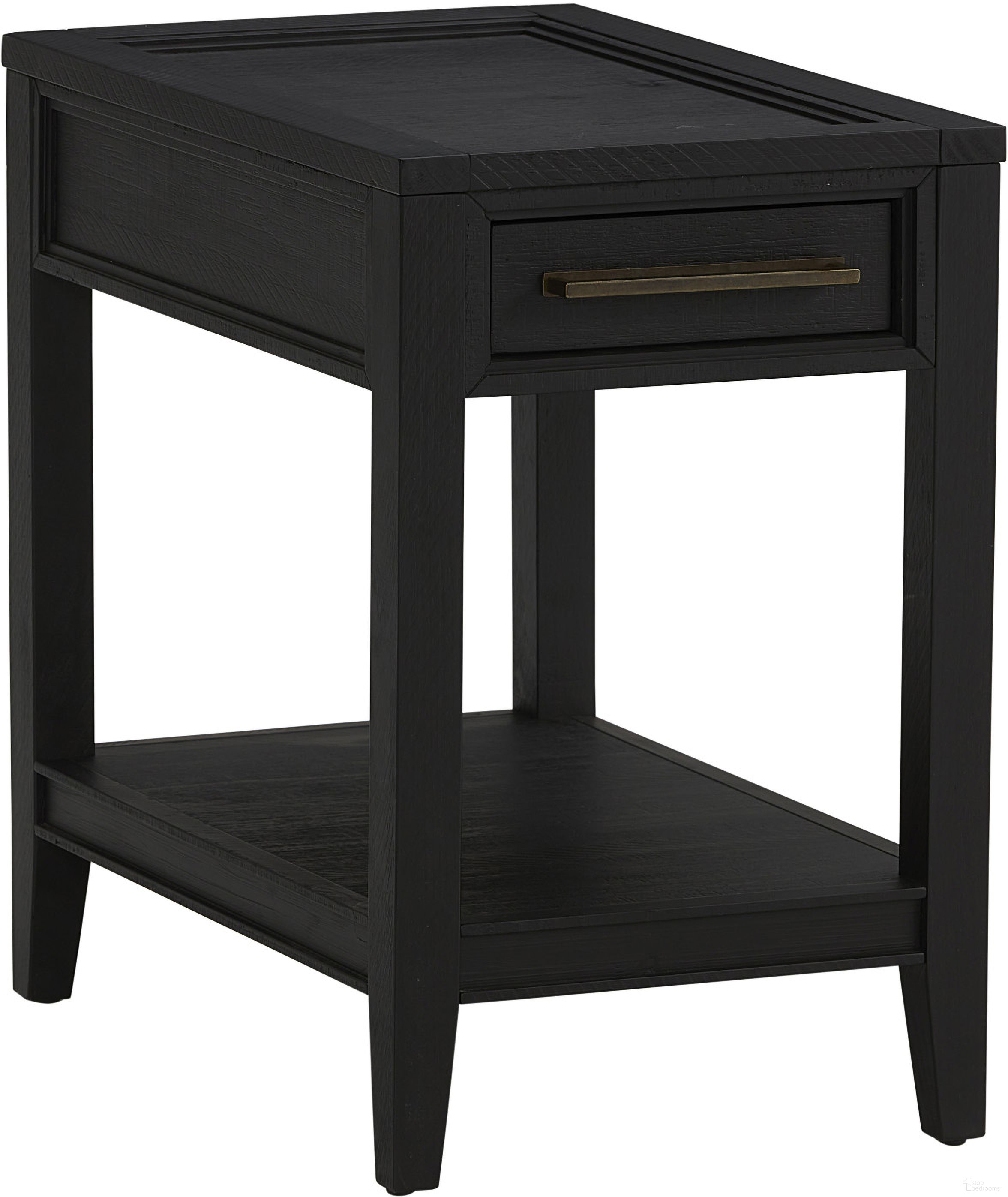 The appearance of Camden Chairside Table In Domino designed by Aspenhome in the transitional interior design. This domino piece of furniture  was selected by 1StopBedrooms from Camden Collection to add a touch of cosiness and style into your home. Sku: I631-9130. Material: Wood.