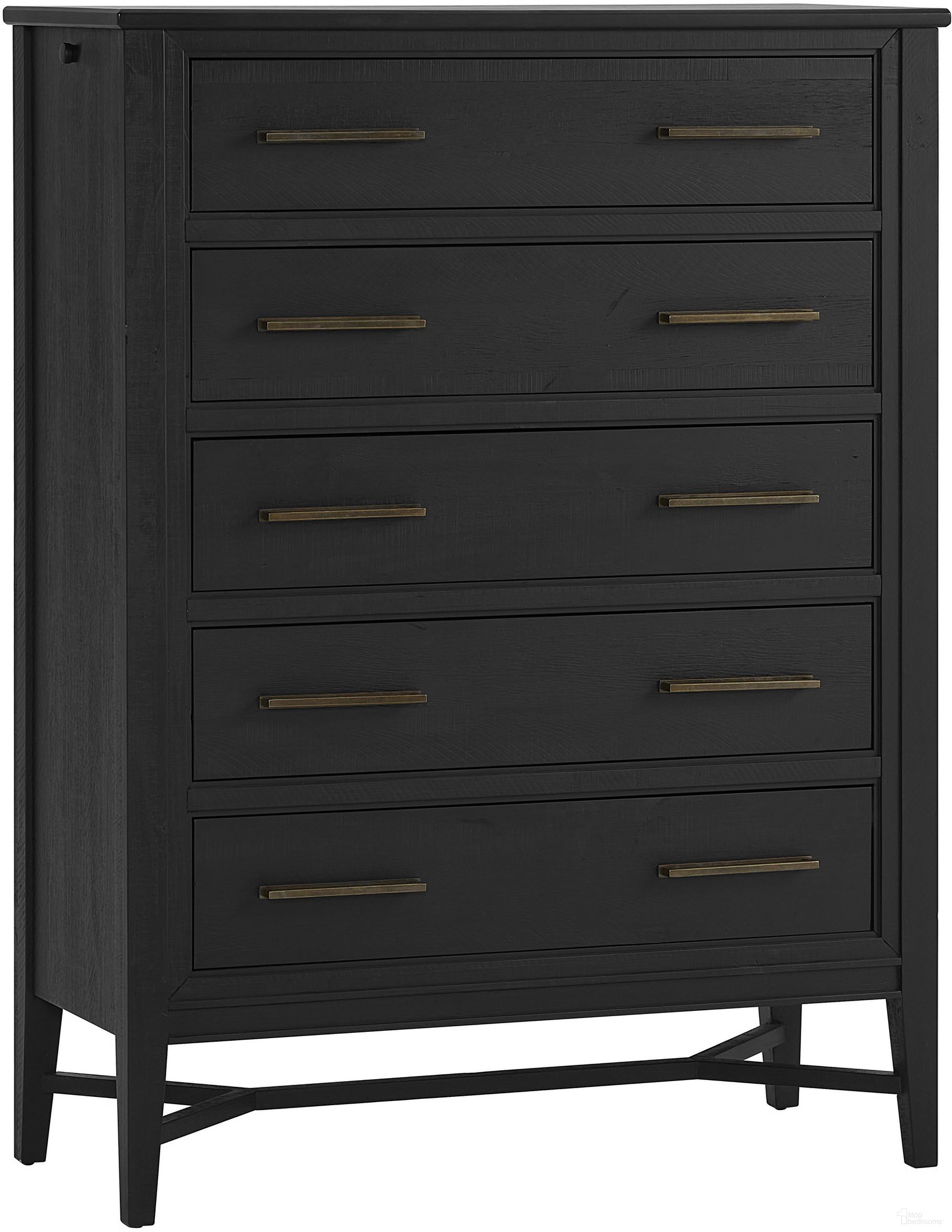 The appearance of Camden Chest In Domino designed by Aspenhome in the transitional interior design. This domino piece of furniture  was selected by 1StopBedrooms from Camden Collection to add a touch of cosiness and style into your home. Sku: I631-456. Material: Wood.