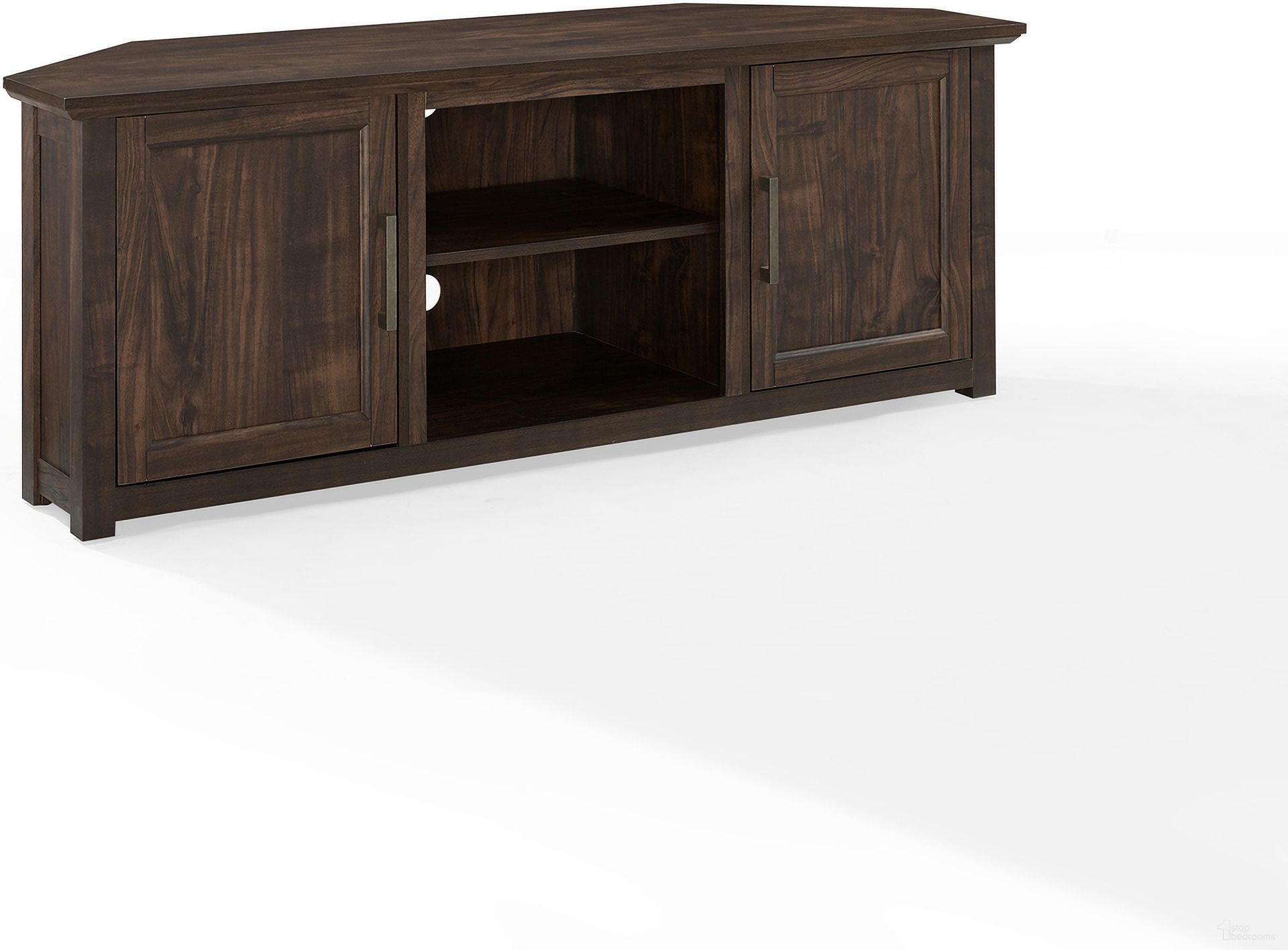 Camden Corner TV Stand For 65+ Inch TVs In Dark Walnut