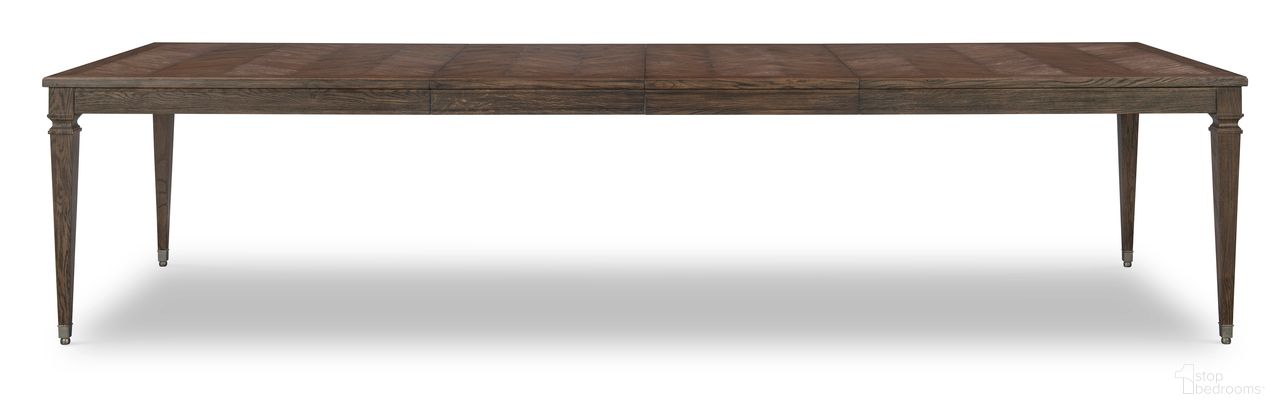 The appearance of Camden Daniel Dining Table In Rustic Brown designed by Century Furniture in the rustic / southwestern interior design. This rustic brown piece of furniture was selected by 1StopBedrooms from Camden Collection to add a touch of cosiness and style into your home. Sku: B2H-303. Table Base Style: Legs. Table Top Shape: Rectangular. Size: 44" x 84". Material: Oak Veneer.