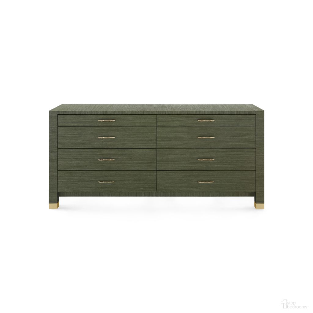 The appearance of Camden Extra Large 8-Drawer Dresser In Deep Olive designed by Villa & House in the transitional interior design. This deep olive piece of furniture was selected by 1StopBedrooms from Camden Collection to add a touch of cosiness and style into your home. Sku: CDN-250-5137-88. Material: Wood.