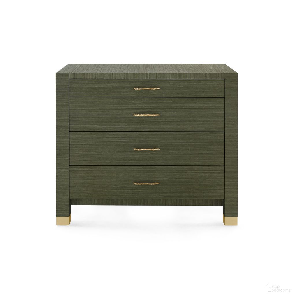The appearance of Camden Large 4-Drawer Chest In Deep Olive designed by Villa & House in the transitional interior design. This deep olive piece of furniture was selected by 1StopBedrooms from Camden Collection to add a touch of cosiness and style into your home. Sku: CDN-225-5137-88. Material: Wood.