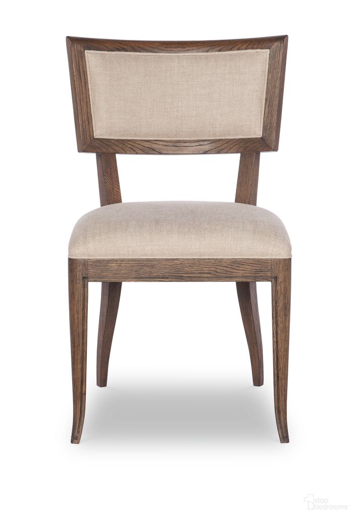 The appearance of Camden Liam Side Chair In Rustic Brown designed by Century Furniture in the transitional interior design. This rustic brown piece of furniture  was selected by 1StopBedrooms from Camden Collection to add a touch of cosiness and style into your home. Sku: B2H-551. Material: Upholstery. Chair Type: Side Chair.