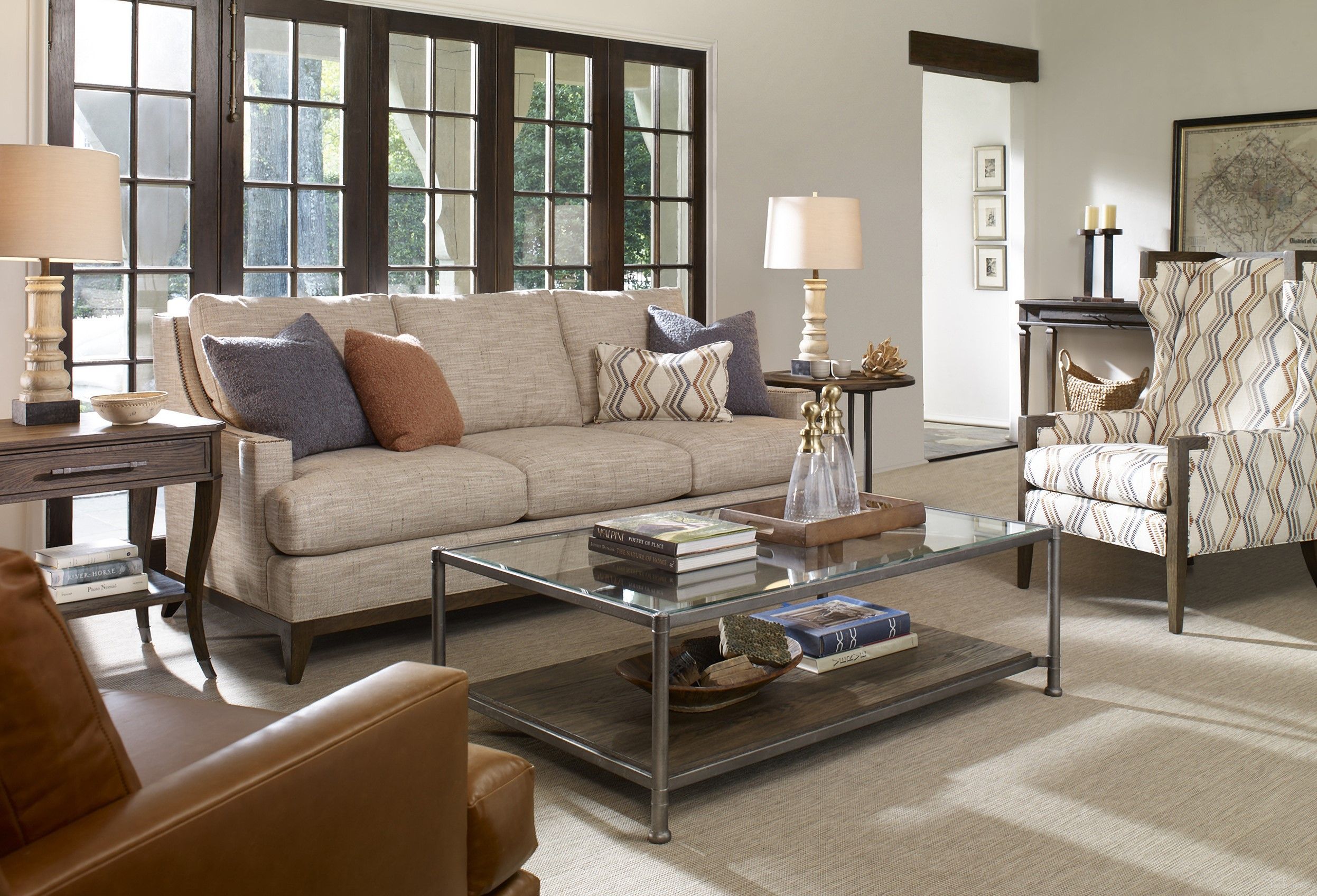 Camden Occasional Table Set In Rustic Brown