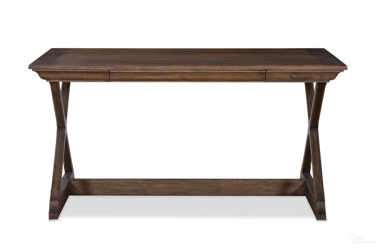 The appearance of Camden Seth Writing Desk In Rustic Brown designed by Century Furniture in the rustic / southwestern interior design. This rustic brown piece of furniture was selected by 1StopBedrooms from Camden Collection to add a touch of cosiness and style into your home. Sku: B2H-763. Material: Oak Veneer.