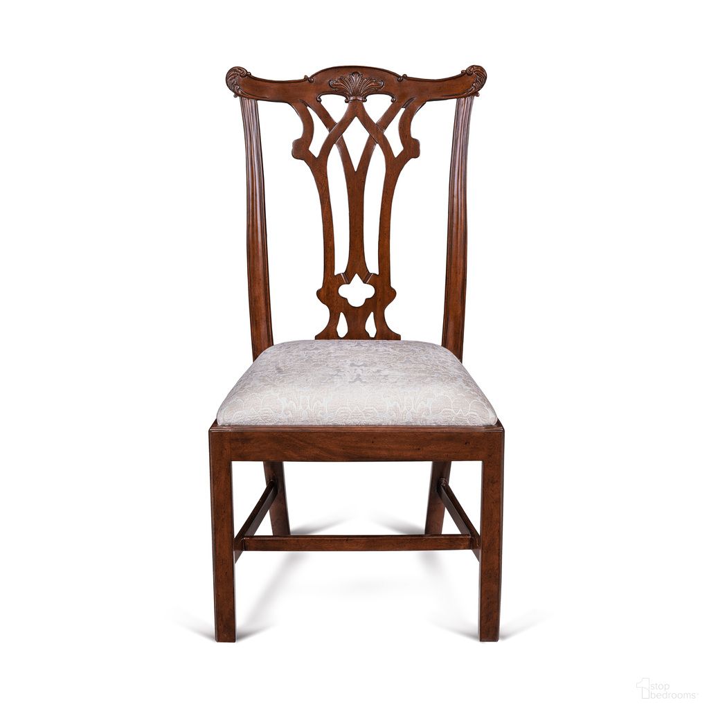 Camden Side Chair In Mahogany and Cream
