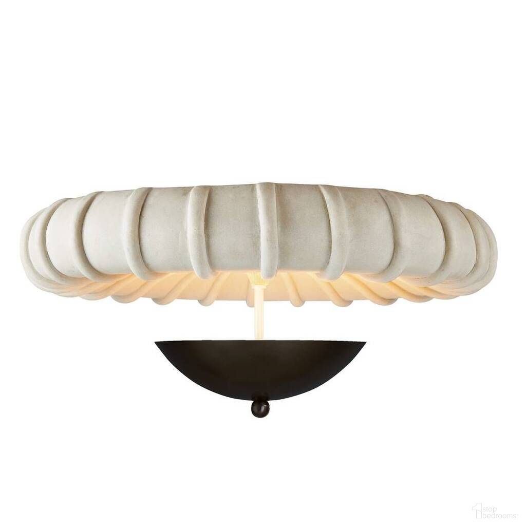 The appearance of Camella Flush Mount In Ivory And Dark Bronze designed by Arteriors in the modern / contemporary interior design. This ivory and dark bronze piece of furniture was selected by 1StopBedrooms from Camella Collection to add a touch of cosiness and style into your home. Sku: DFC19. Material: Ricestone.