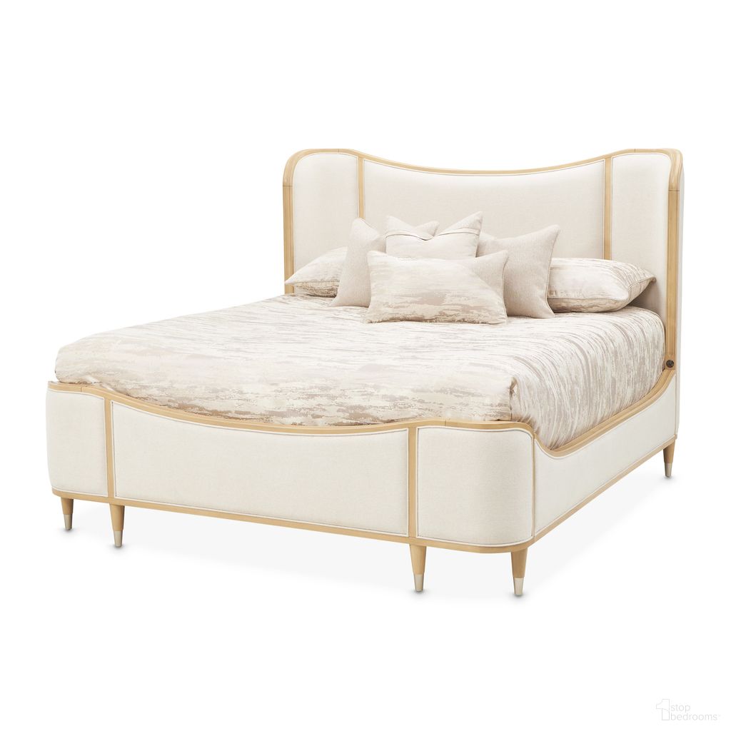 Camellia Field King Upholstered Bed In Caramel