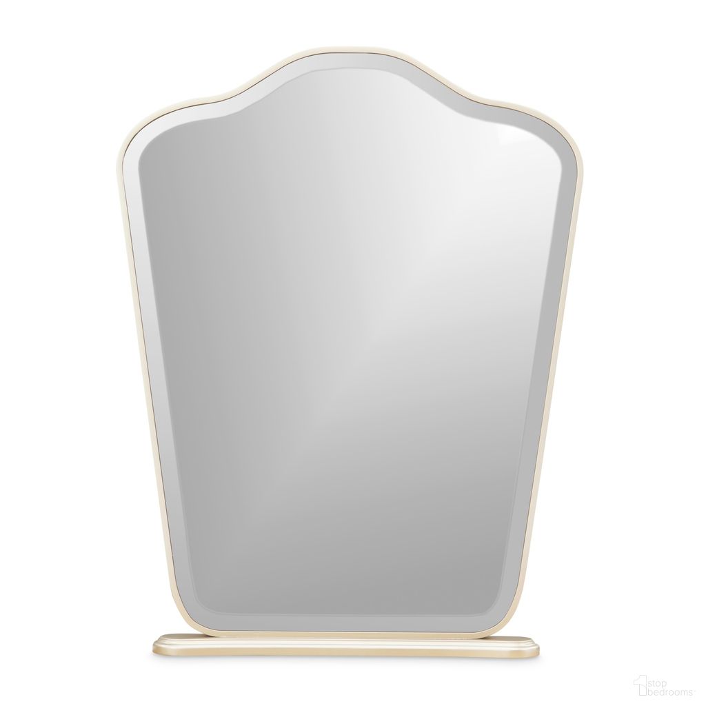 The appearance of Camellia Field Vanity Mirror In Caramel designed by Michael Amini in the modern / contemporary interior design. This caramel piece of furniture was selected by 1StopBedrooms from Camellia Field Collection to add a touch of cosiness and style into your home. Sku: N9090068-134. Material: Poplar.