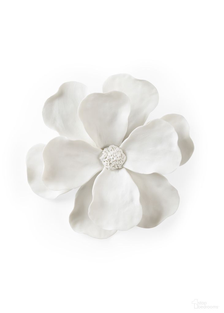 The appearance of Camellia Wall Flower In White and Cream designed by Chelsea House in the modern / contemporary interior design. This white/cream piece of furniture was selected by 1StopBedrooms from Elizabeth Wicker Collection to add a touch of cosiness and style into your home. Sku: 385132. Material: Ceramic.