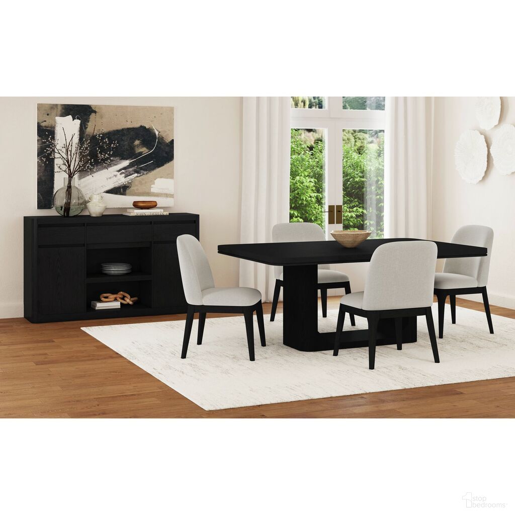 Camelot 72 Inch Rectangular Dining Room Set In Black