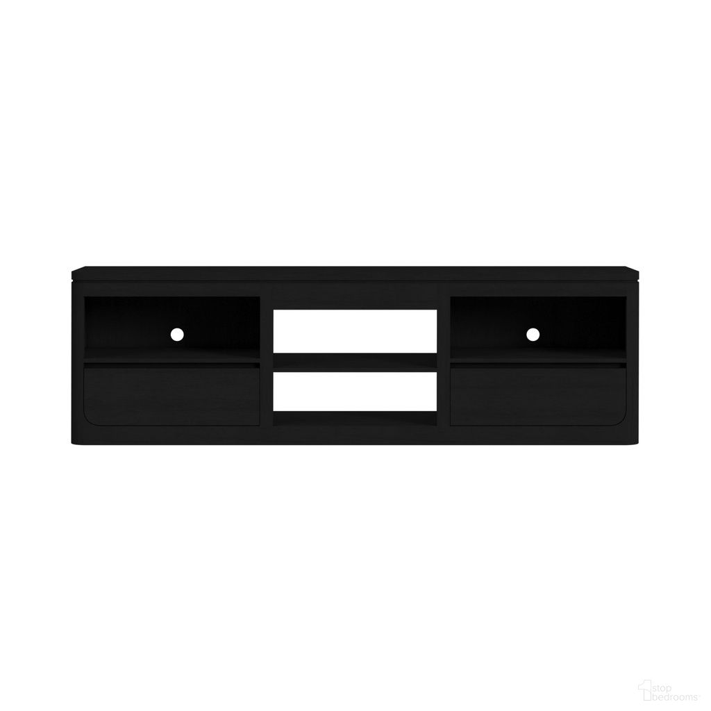 Camelot 82 Inch TV Console without Fireplace Insert In Black