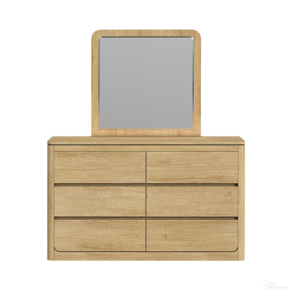 The appearance of Camelot Dresser and Mirror Set In Natural designed by Picket House in the modern / contemporary interior design. This natural piece of furniture  was selected by 1StopBedrooms from Camelot Collection to add a touch of cosiness and style into your home. Sku: B-16860-6-DR;B-16860-6-MR. Material: Paper.
