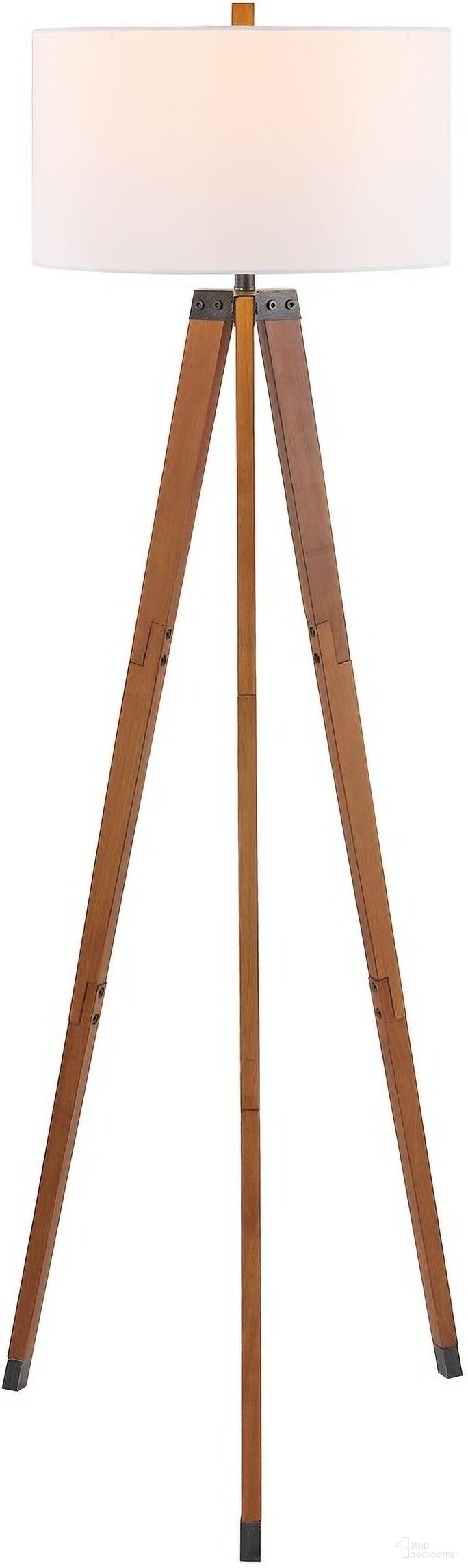 The appearance of Cameo Floor Lamp in Walnut designed by Safavieh in the industrial interior design. This walnut piece of furniture  was selected by 1StopBedrooms from Cameo Collection to add a touch of cosiness and style into your home. Sku: FLL4102A. Material: Wood.