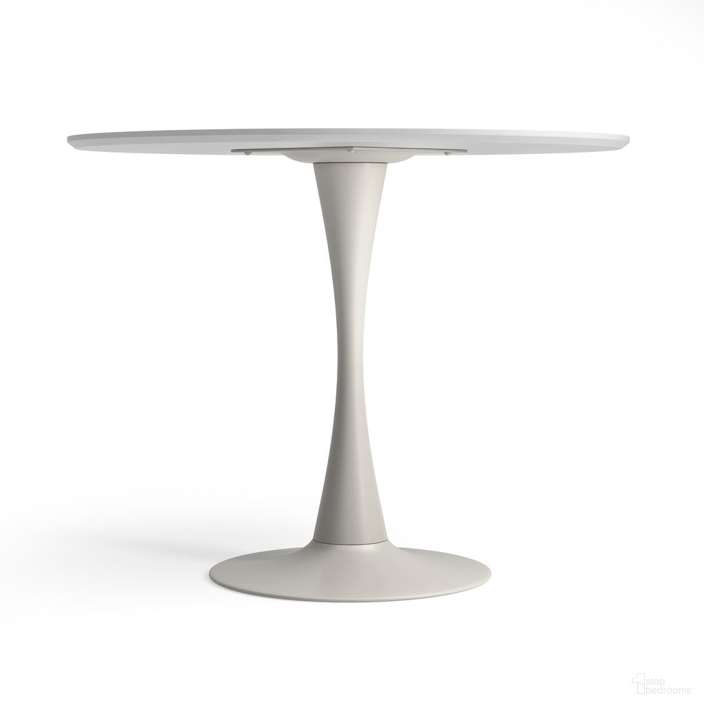 The appearance of Cameron 36 Inch Round Dining Table In White designed by Aeon in the modern / contemporary interior design. This white piece of furniture  was selected by 1StopBedrooms from  to add a touch of cosiness and style into your home. Sku: AE6700-White. Table Base Style: Pedestal. Table Top Shape: Round. Material: Wood. Size: 36".