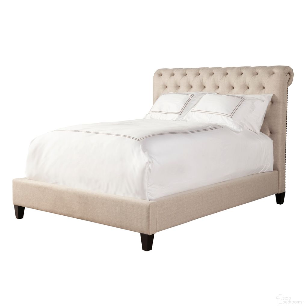 The appearance of Cameron Downy Natural Queen Upholstered Panel Bed designed by Parker House in the transitional interior design. This beige piece of furniture  was selected by 1StopBedrooms from Cameron Collection to add a touch of cosiness and style into your home. Sku: BCAM#8000HB-DOW;BCAM#8020FBR-DOW. Bed Type: Panel Bed. Material: Polyester. Bed Size: Queen.