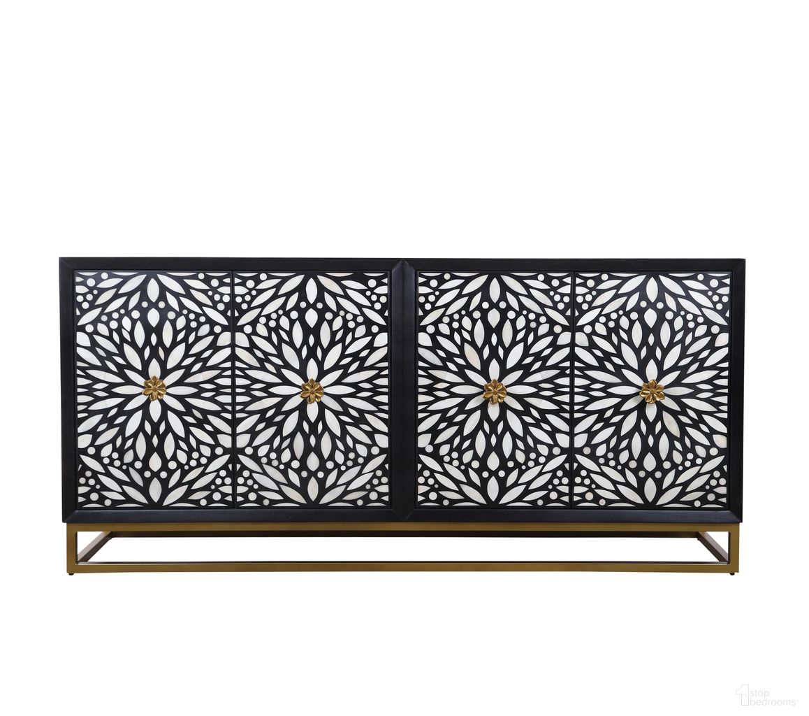 The appearance of Cameron Server In Black designed by Bassett Mirror Company in the modern / contemporary interior design. This black piece of furniture was selected by 1StopBedrooms from Cameron Collection to add a touch of cosiness and style into your home. Sku: 6034-DR-576. Material: Wood.