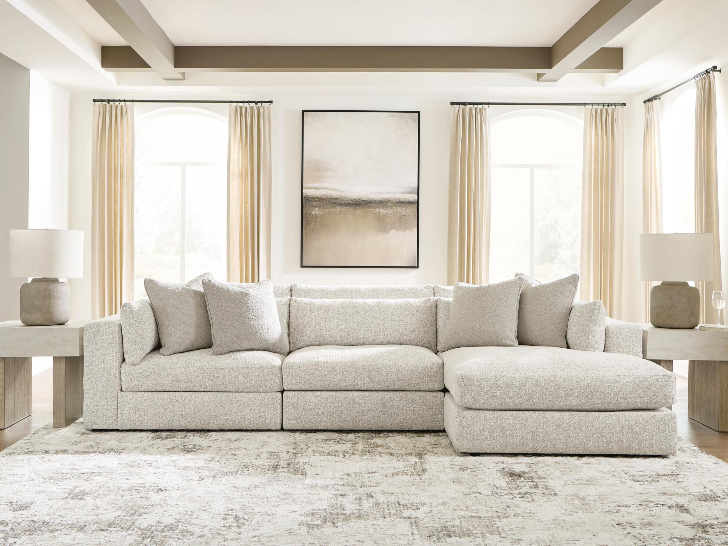 Camfield 3-Piece Sectional with RAF Chaise In Snow