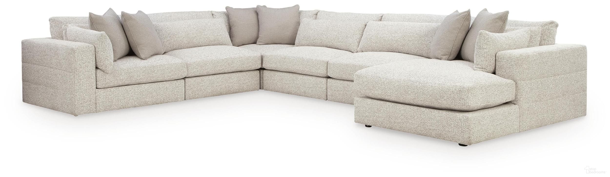 Camfield 6-Piece Sectional with RAF Chaise In Snow