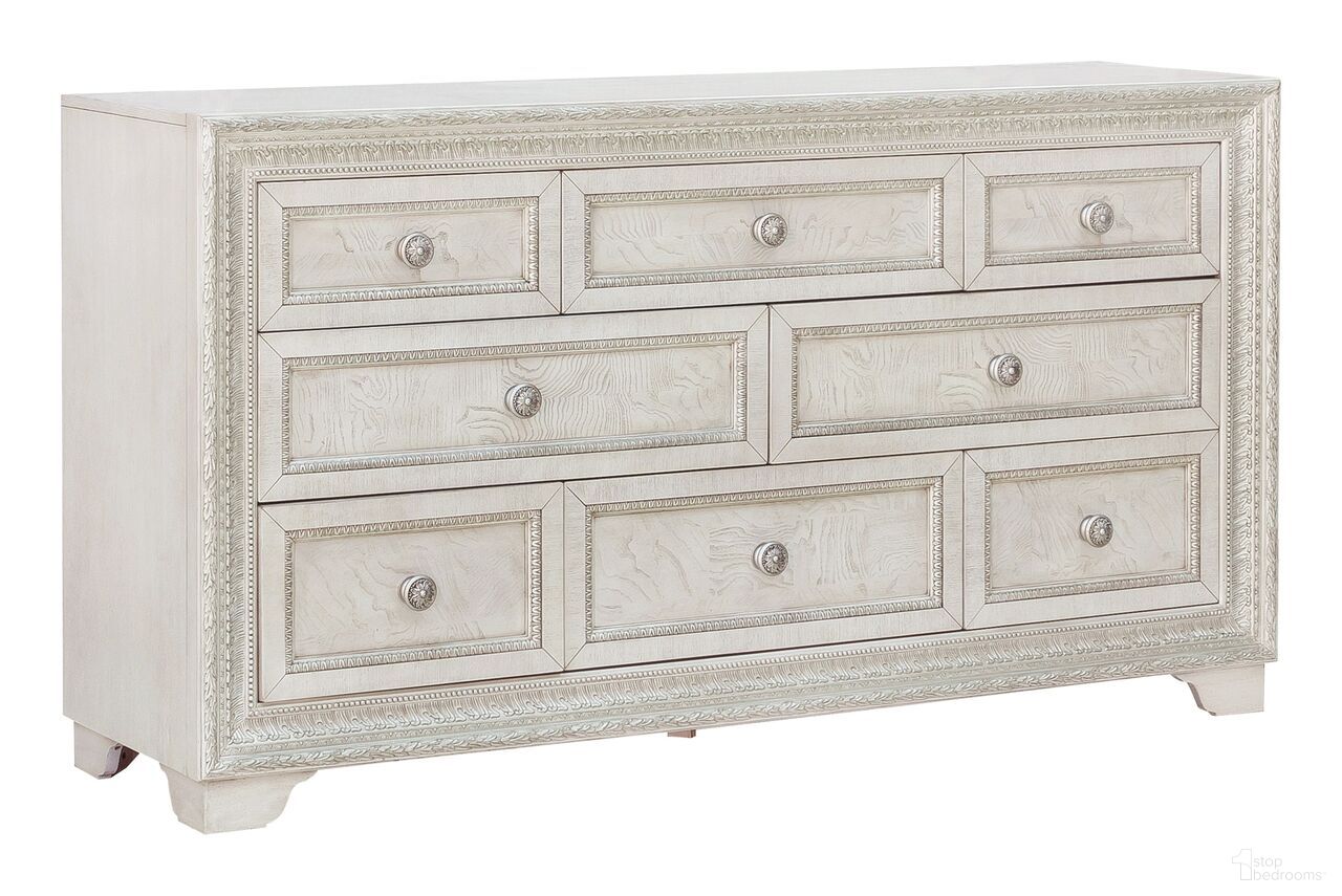 The appearance of Camila 8 Drawer Dresser In Creamy White designed by Pulaski in the traditional interior design. This creamy white piece of furniture was selected by 1StopBedrooms from Camila Collection to add a touch of cosiness and style into your home. Sku: P269100S. Material: Solid Rubberwood.