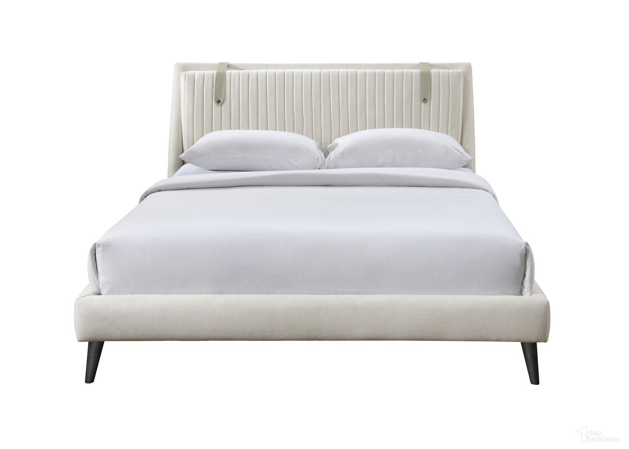 Camilla Queen Upholstered Bed In Off White