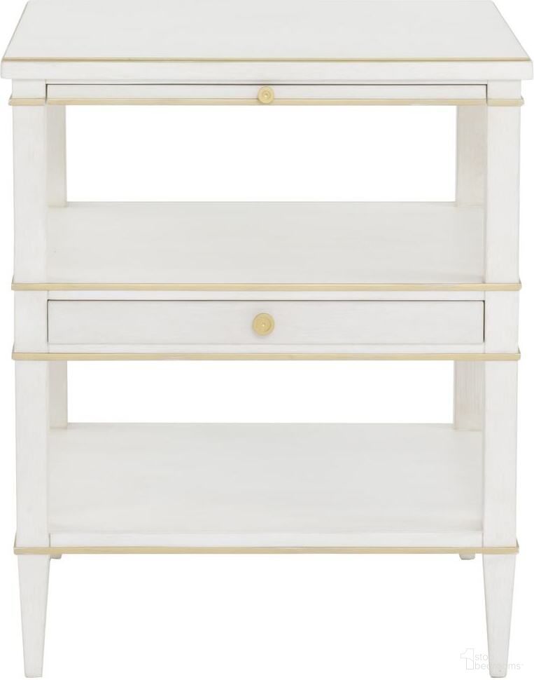 The appearance of Camille End Table In Linen designed by Fairfield Chair in the modern / contemporary interior design. This linen piece of furniture was selected by 1StopBedrooms from Camille Collection to add a touch of cosiness and style into your home. Sku: 8019-ET. Material: Rubberwood.