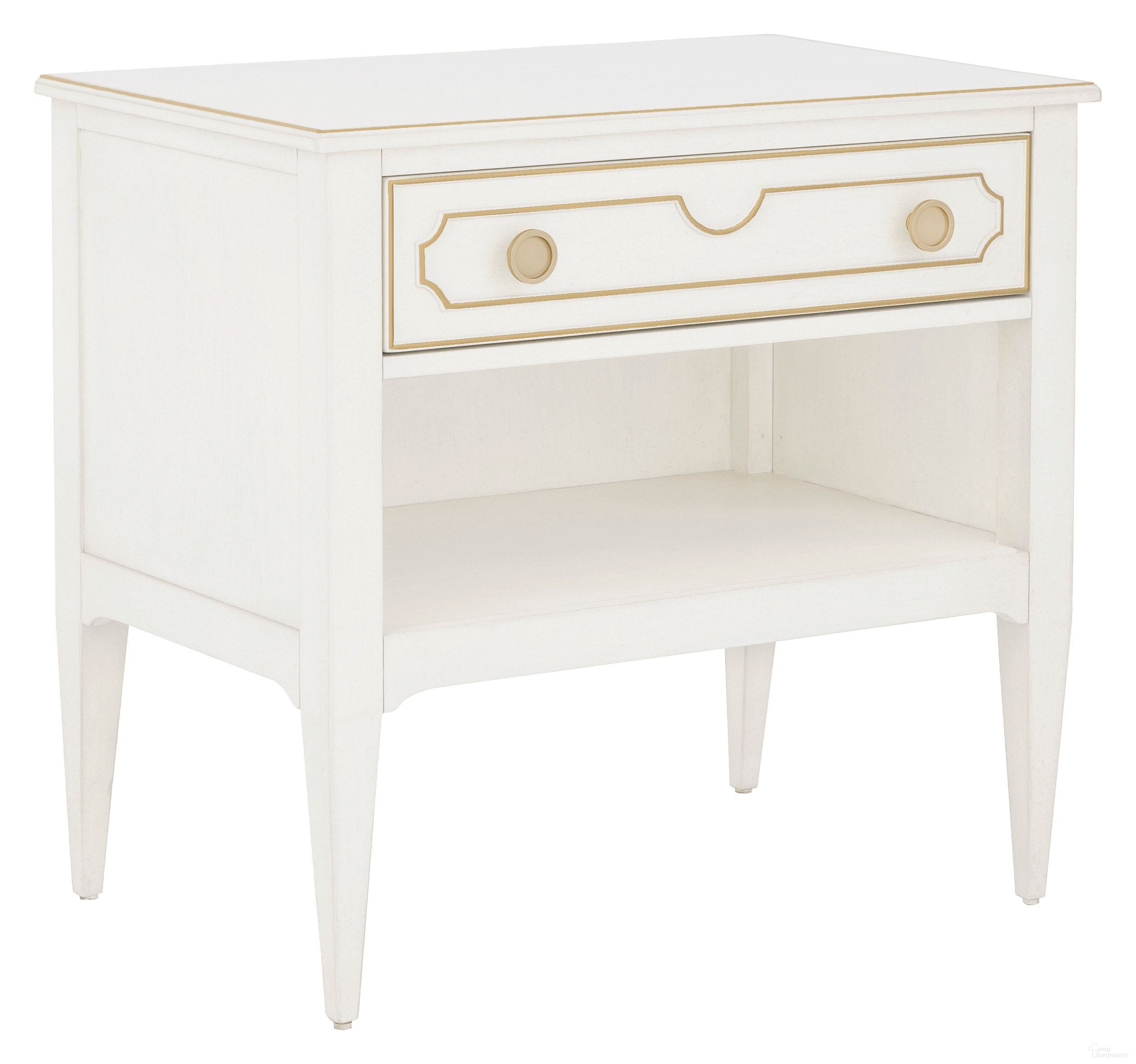 The appearance of Camille Nightstand In Linen designed by Fairfield Chair in the modern / contemporary interior design. This linen piece of furniture was selected by 1StopBedrooms from Camille Collection to add a touch of cosiness and style into your home. Sku: 8019-95. Material: Walnut Wood.