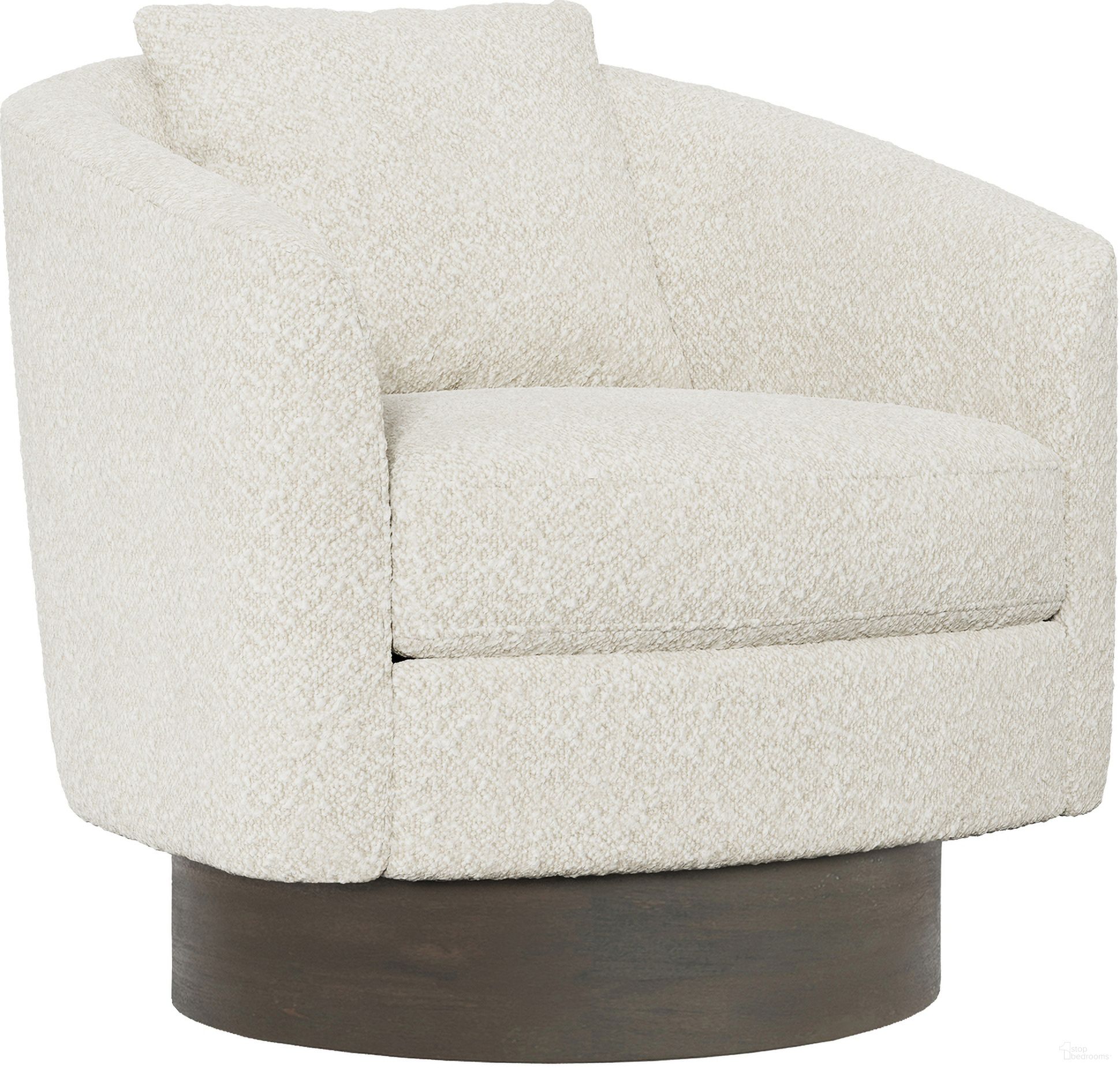 Camino Fabric Swivel Chair In Cream