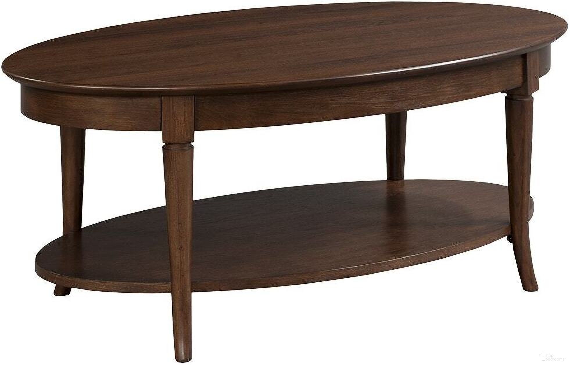 Campaigna Oval Cocktail Table In Cafe Mocha