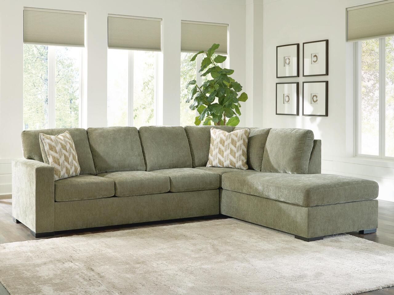 Camparia 2-Piece Sectional with Chaise In Moss
