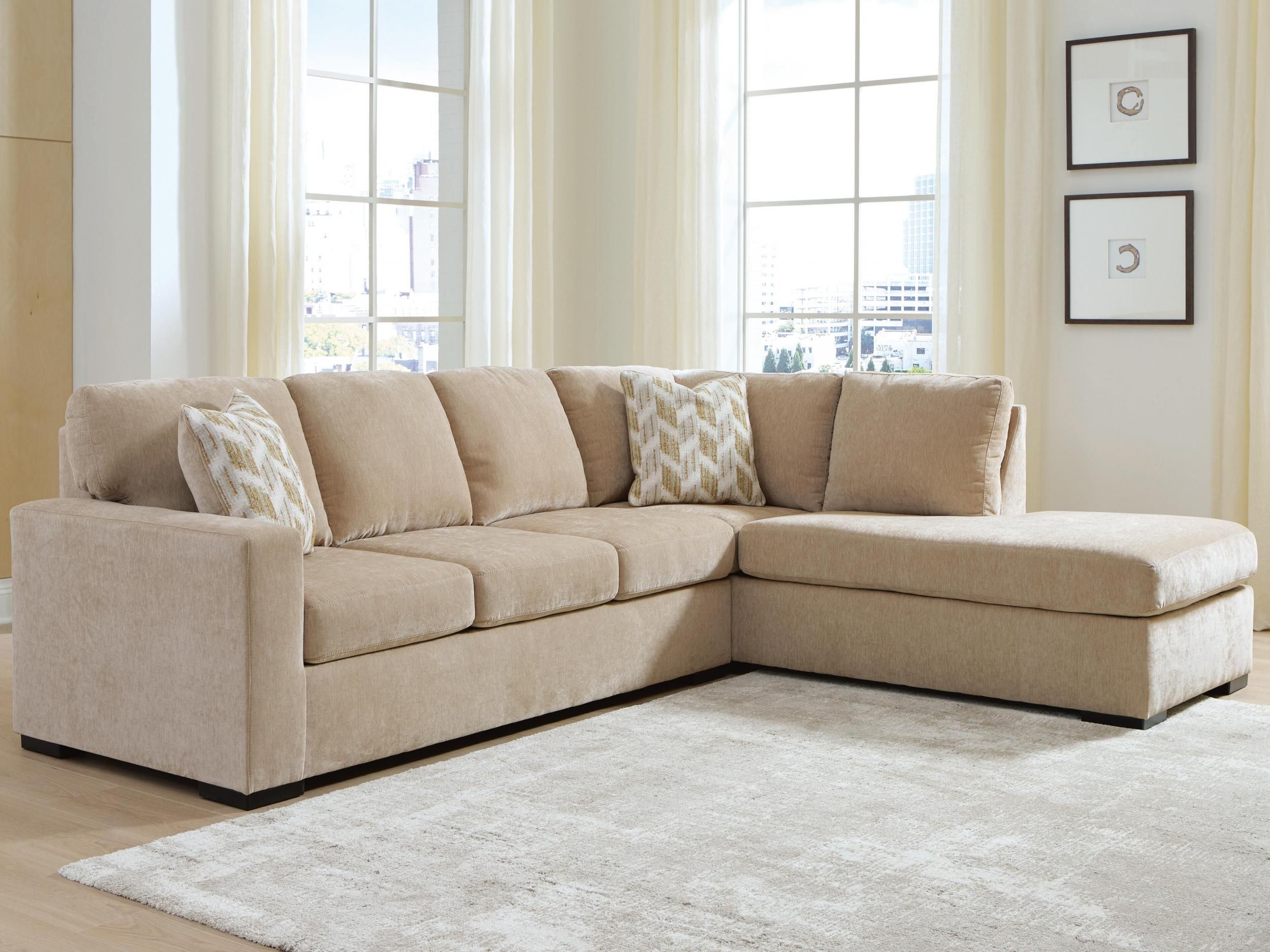 Camparia 2-Piece Sectional with RAF Chaise In Almond