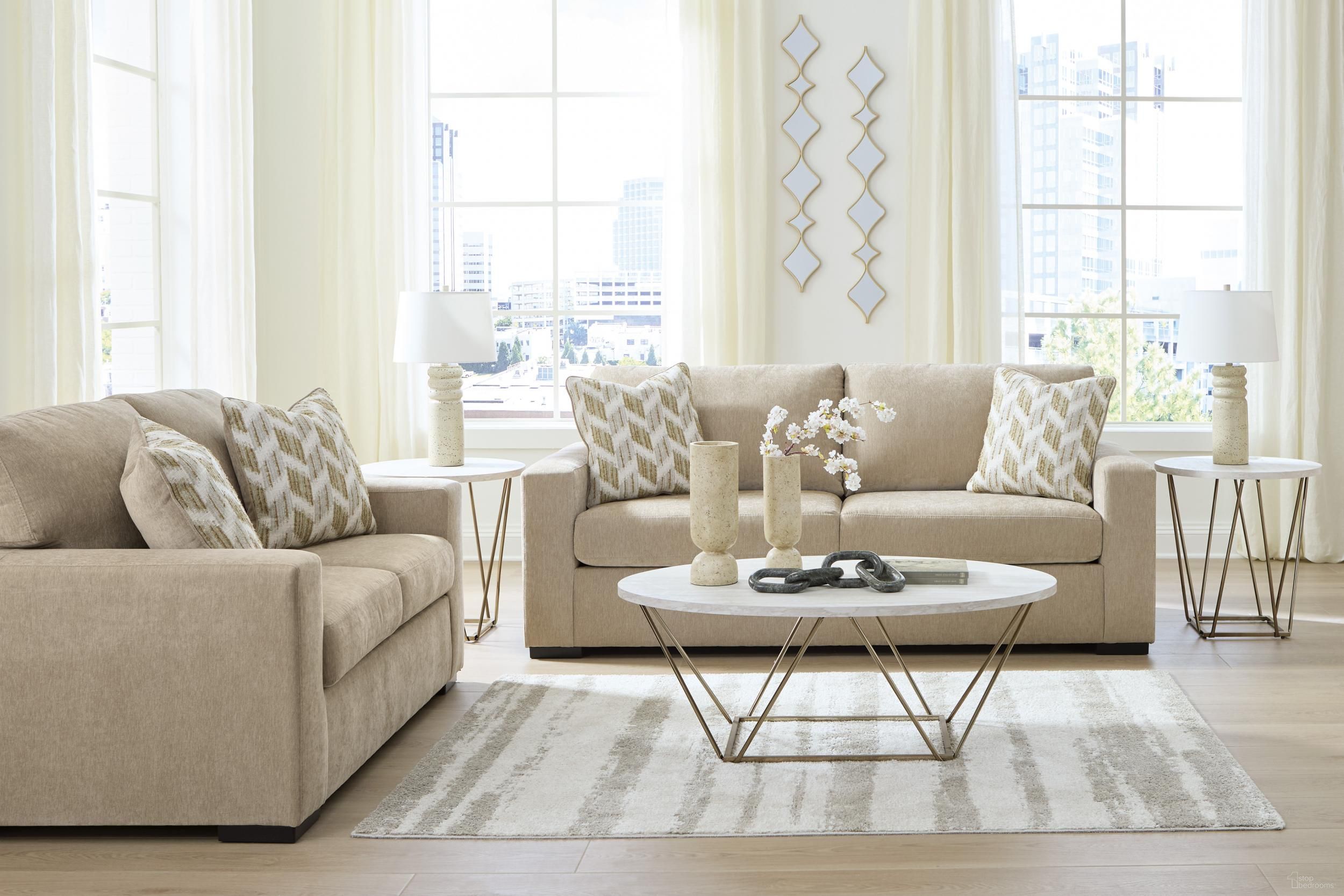 Camparia Living Room Set In Almond
