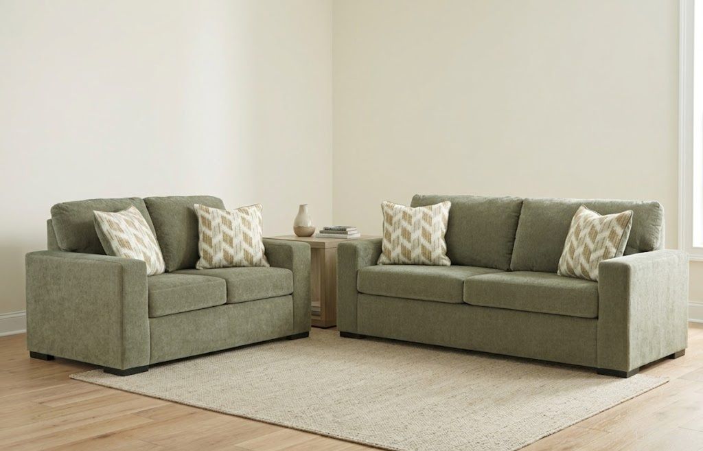 Camparia Living Room Set In Moss