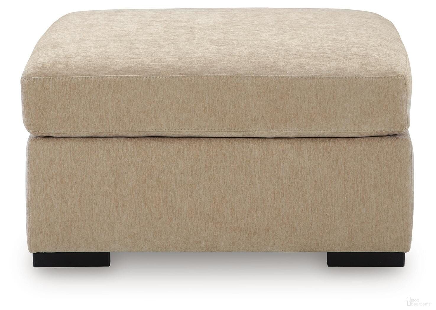 Camparia Oversized Accent Ottoman In Almond