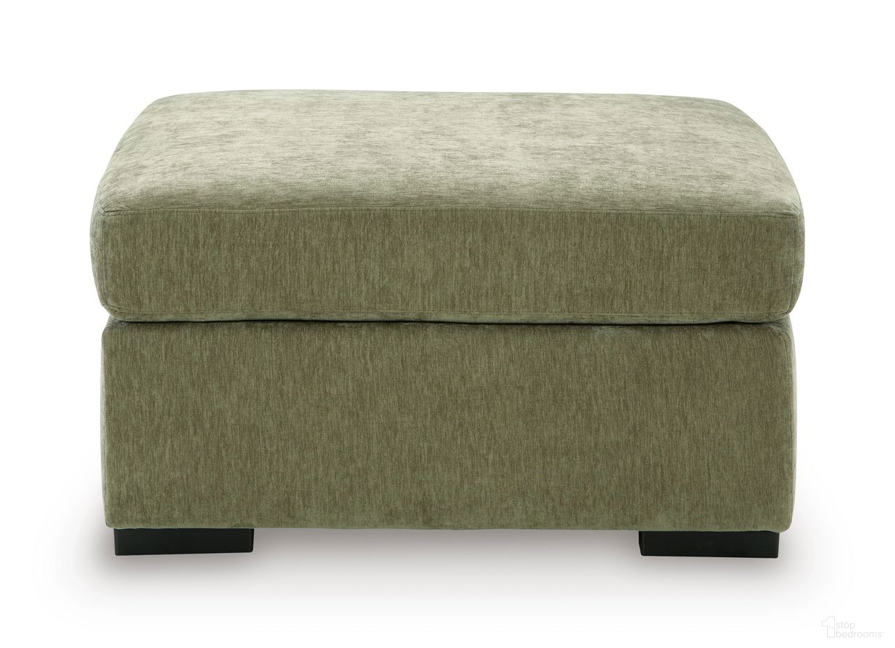 Camparia Oversized Accent Ottoman In Moss