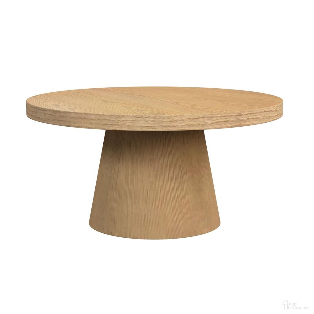 The appearance of Canal Round Coffee Table In Natural designed by Picket House in the modern / contemporary interior design. This natural piece of furniture was selected by 1StopBedrooms from Canal Collection to add a touch of cosiness and style into your home. Sku: T-1710-5-CTT1;T-1710-5-CTB. Material: Oak.