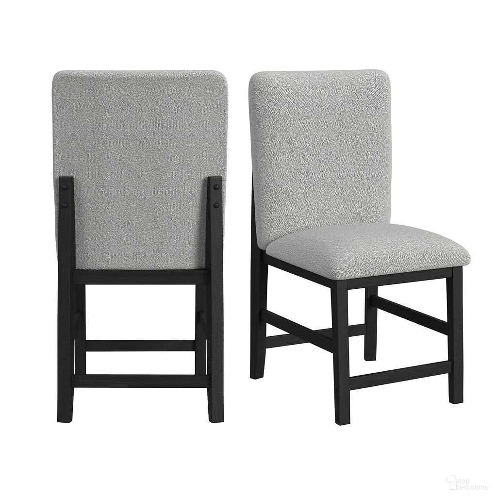 The appearance of Canal Square Back Counter Stool with Fabric Set of 2 In Black and Grey designed by Picket House in the modern / contemporary interior design. This black/grey piece of furniture was selected by 1StopBedrooms from Canal Collection to add a touch of cosiness and style into your home. Sku: D-1710-8-CST1. Material: Polyester.