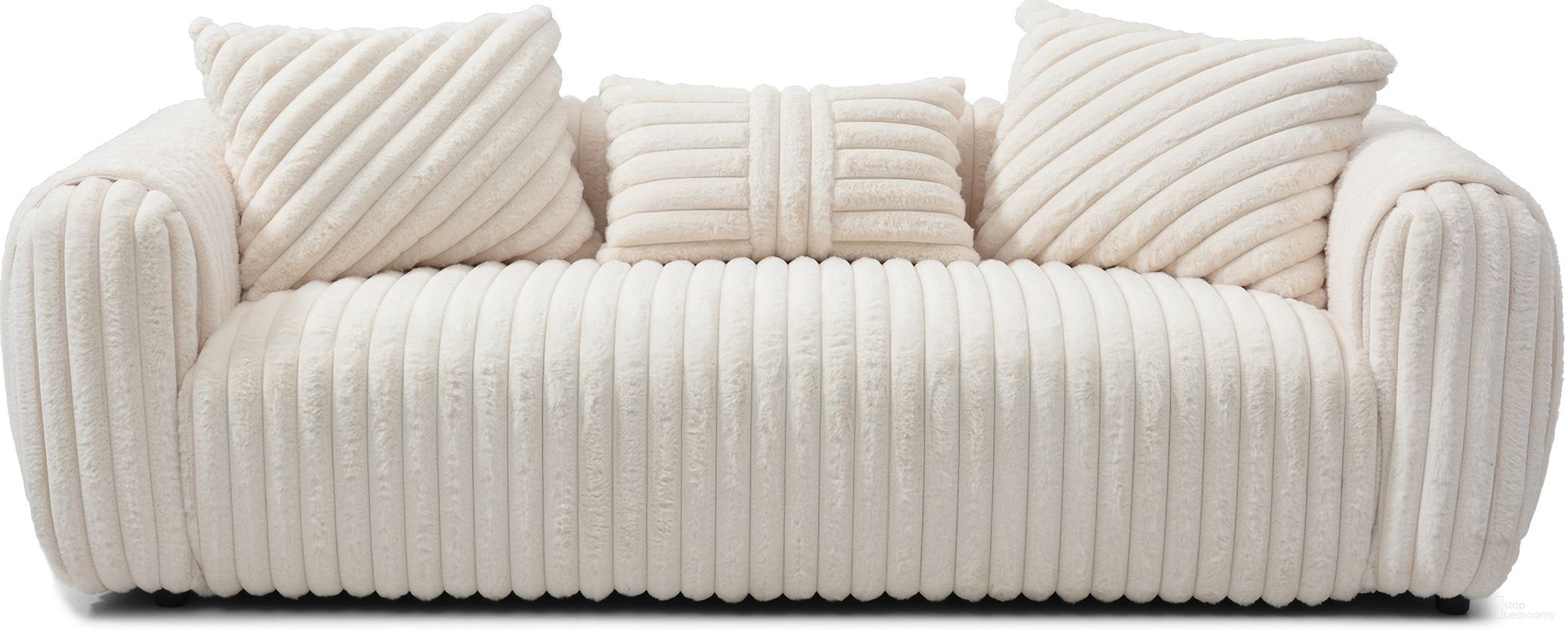 The appearance of Cancun Sofa In White designed by Glory in the modern / contemporary interior design. This white piece of furniture was selected by 1StopBedrooms from Cancun Collection to add a touch of cosiness and style into your home. Sku: G00932A-S Box 1;G00932A-S Box 2. Material: Boucle.
