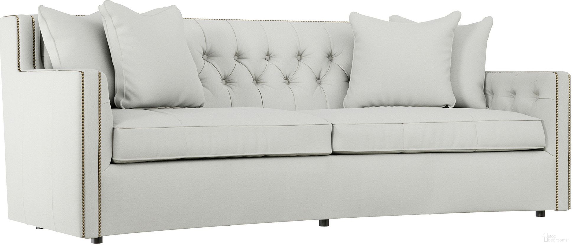 The appearance of Candace Fabric Sofa In Bone designed by Bernhardt in the traditional interior design. This bone solid piece of furniture was selected by 1StopBedrooms from Candace Collection to add a touch of cosiness and style into your home. Sku: B7277_5555-000. Material: Wood. Upholstery Material: Solid Fabric.