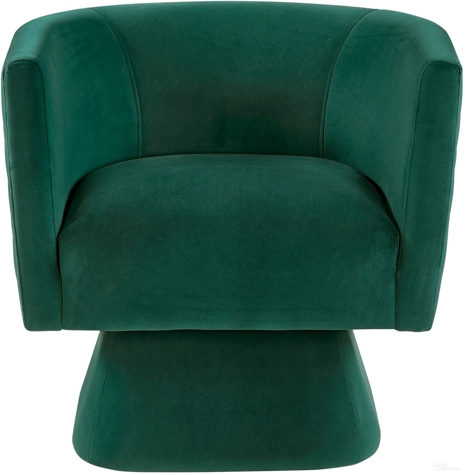 The appearance of Candace Swivel Chair In Green designed by Homelegance in the transitional interior design. This green piece of furniture  was selected by 1StopBedrooms from Candace Collection to add a touch of cosiness and style into your home. Sku: 1022GN-1. Material: Velvet.