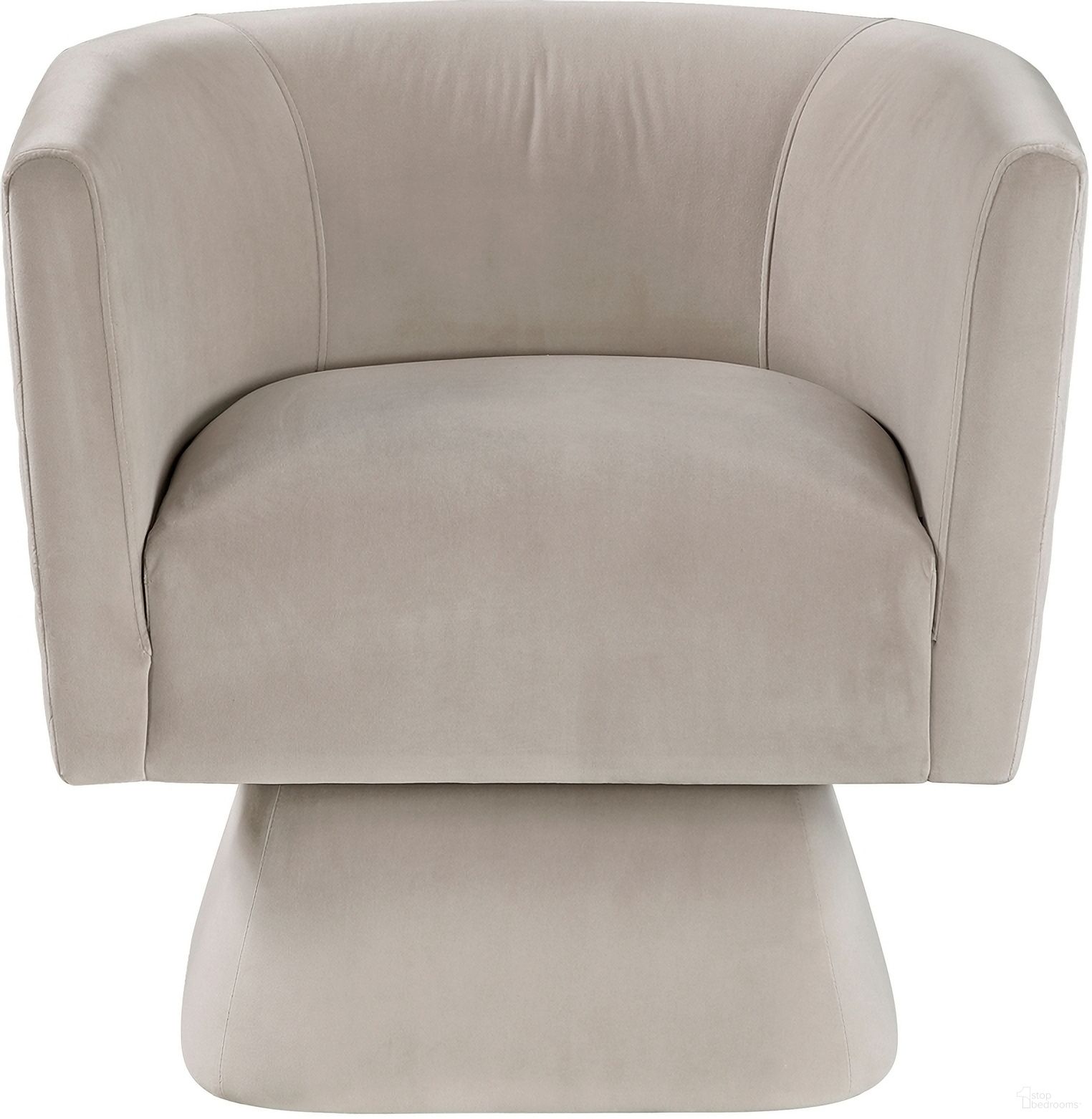 Candace Swivel Chair In Taupe