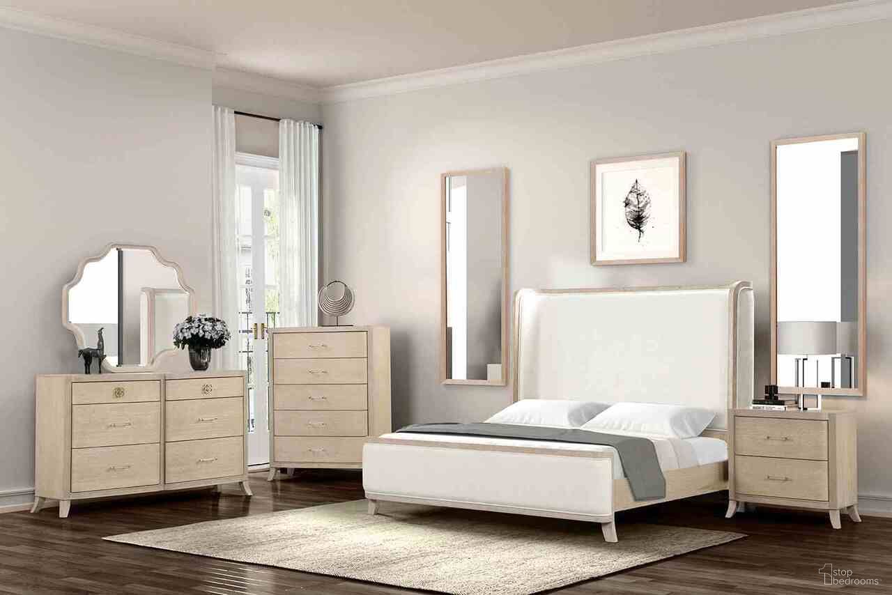 Candra Bedroom Set In Natural Oak