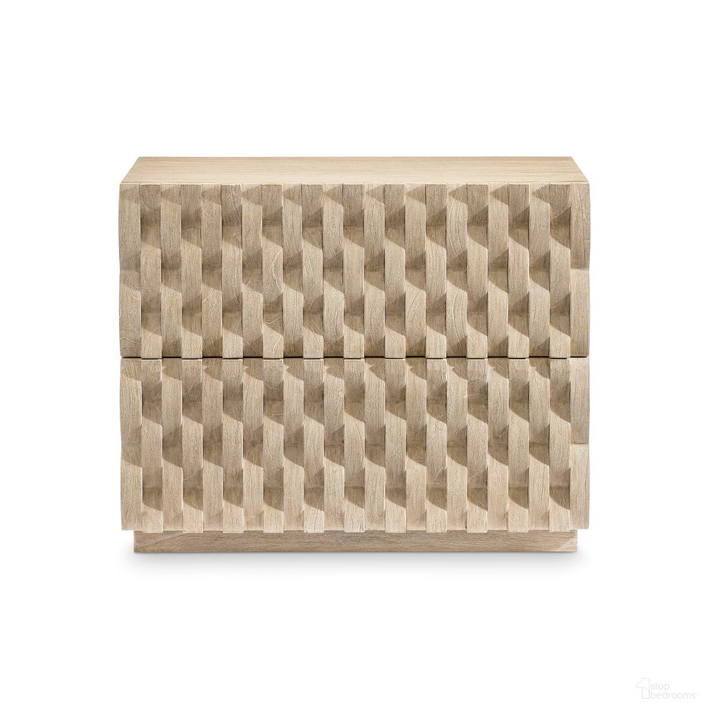Candra Nightstand In Beige and Tan