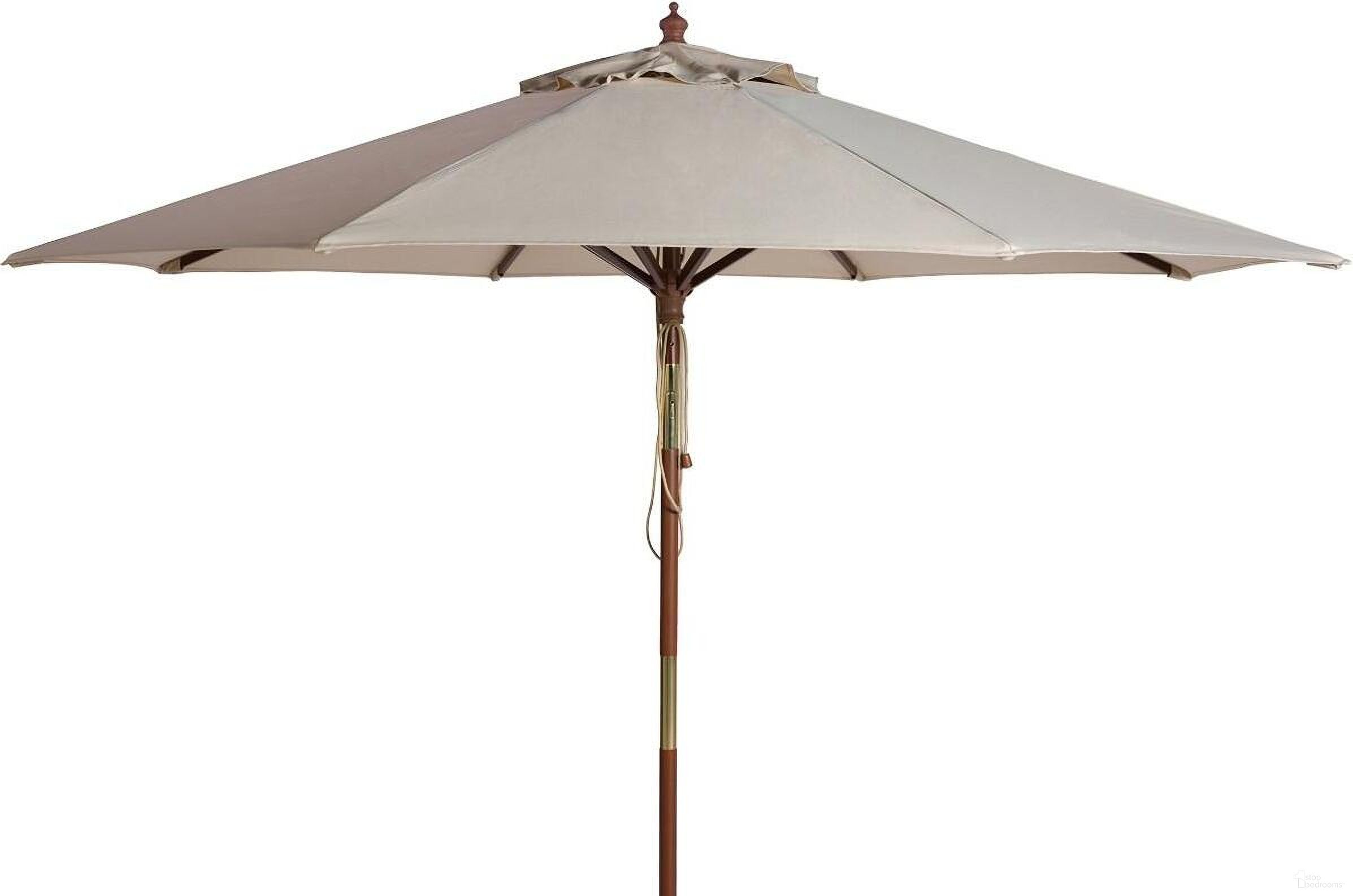 Cannes Beige 9 Wooden Outdoor Umbrella