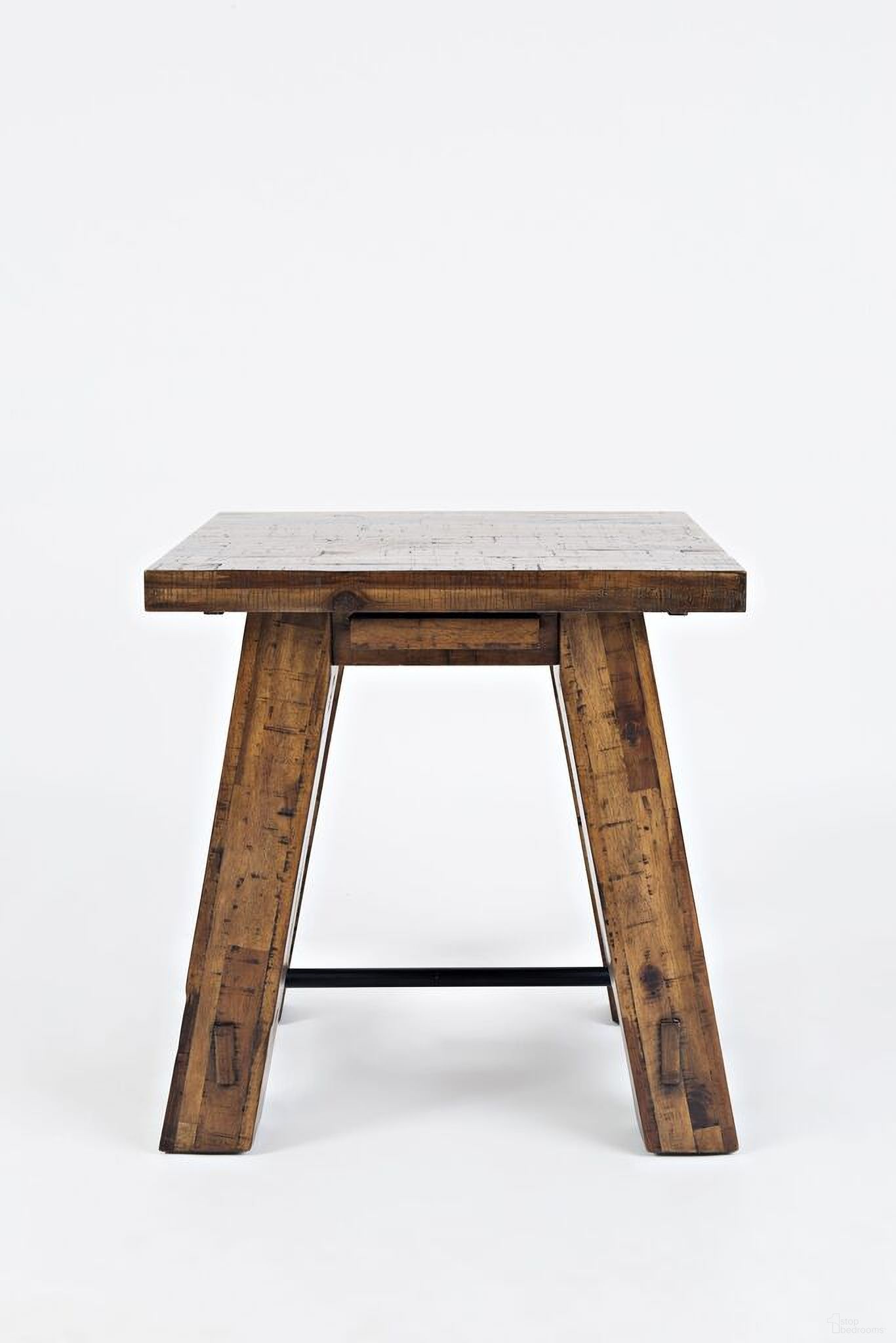 The appearance of Cannon Valley Rustic Trestle End Table In Medium Brown designed by Jofran in the transitional interior design. This medium brown piece of furniture  was selected by 1StopBedrooms from Cannon Valley Collection to add a touch of cosiness and style into your home. Sku: 1510-13. Material: Acacia.