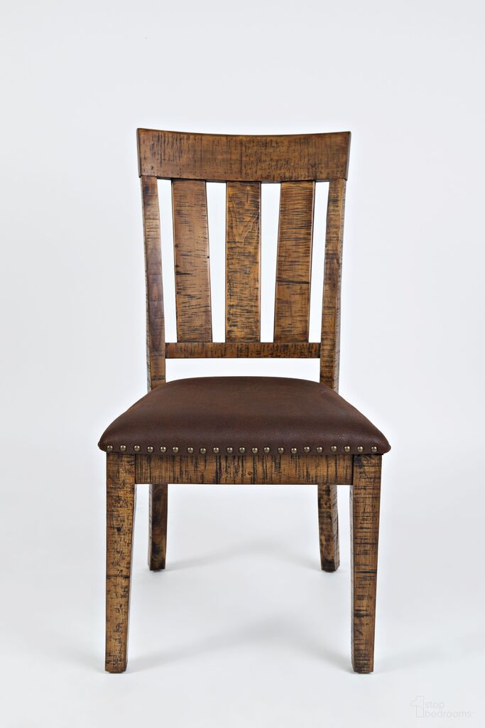 The appearance of Cannon Valley Distressed Dining Chair with Upholstered Seat Set of 2 In Medium Brown designed by Jofran in the transitional interior design. This medium brown piece of furniture was selected by 1StopBedrooms from Cannon Valley Collection to add a touch of cosiness and style into your home. Sku: 1511-392KD. Material: Acacia. Chair Type: Side Chair.