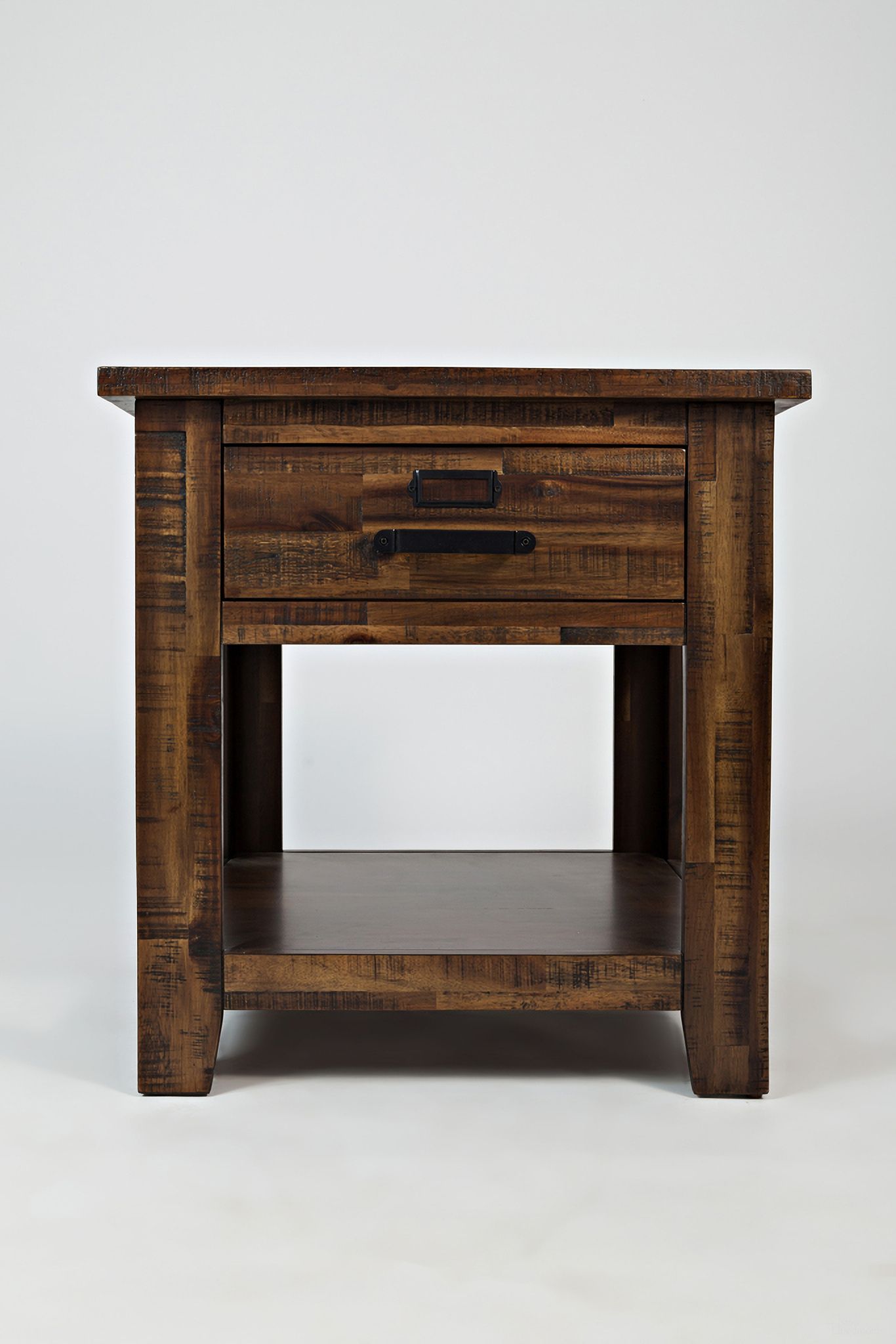 The appearance of Cannon Valley End Table In Medium Brown designed by Jofran in the transitional interior design. This medium brown piece of furniture was selected by 1StopBedrooms from Cannon Valley Collection to add a touch of cosiness and style into your home. Sku: 1510-3. Material: Acacia.